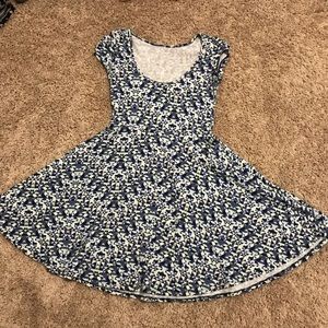 blue geometric dress